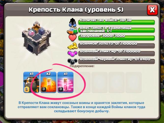 Несколько зелий в Крепости клана