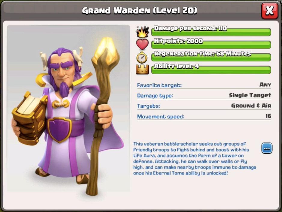 Grand Warden - Хранитель Clash of Clans
