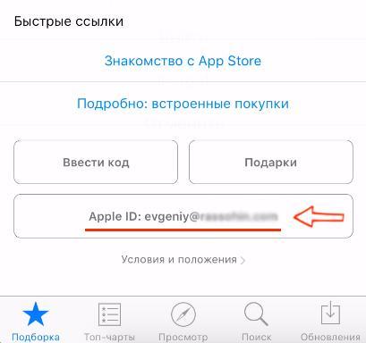 Выход из Apple ID