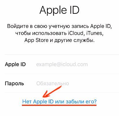 Нет Apple ID
