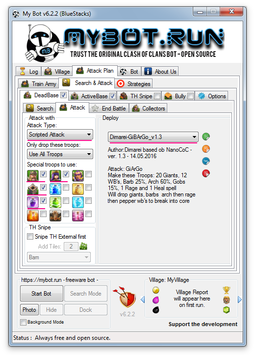 Dead Base Attack MyBot