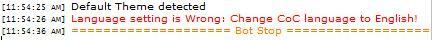 language setting is wrong english