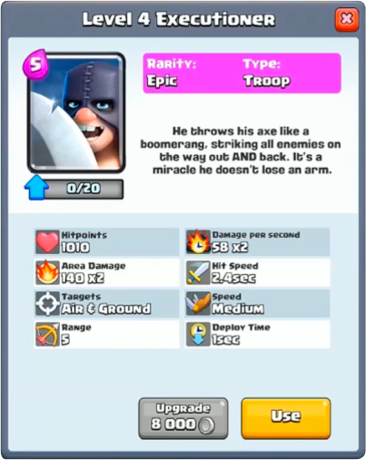 execution/ палач info - Clash Royale