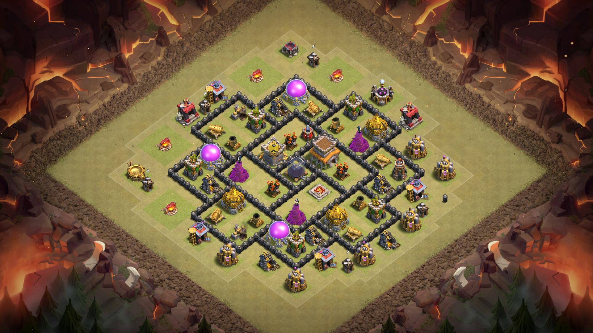 Без ловушек ТХ8 февраль 2017 Clash of Clans