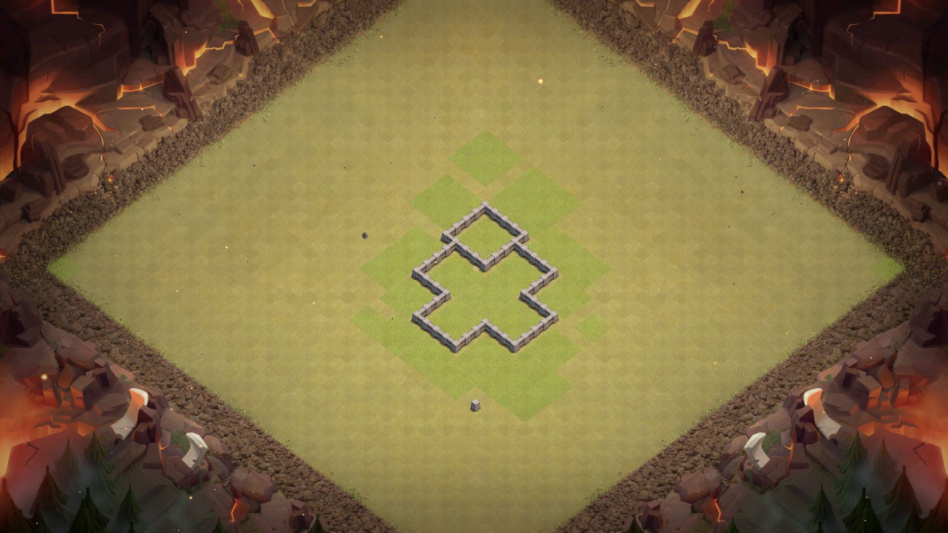 Вид расстановки без забора ТХ3 Clash of Clans