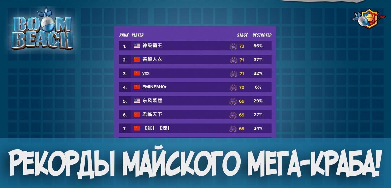 Майский мега краб в Boom Beach