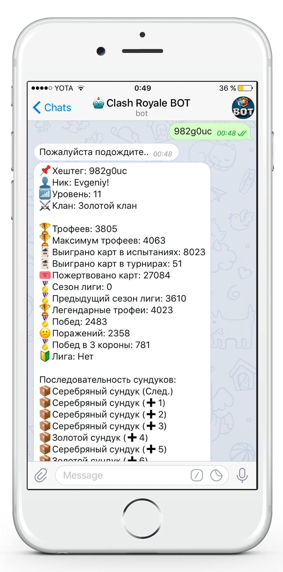 Bot Telegram Clash Royale