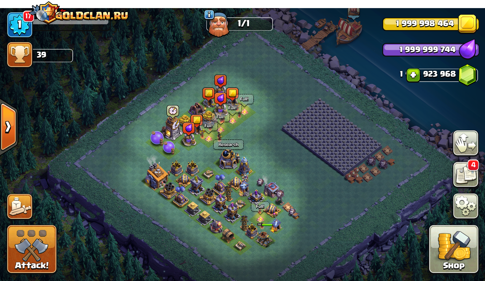 Ночная деревня сервер Clash of Clans