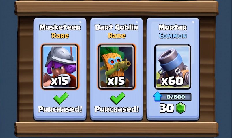 Карты за кристаллы Clash Royale