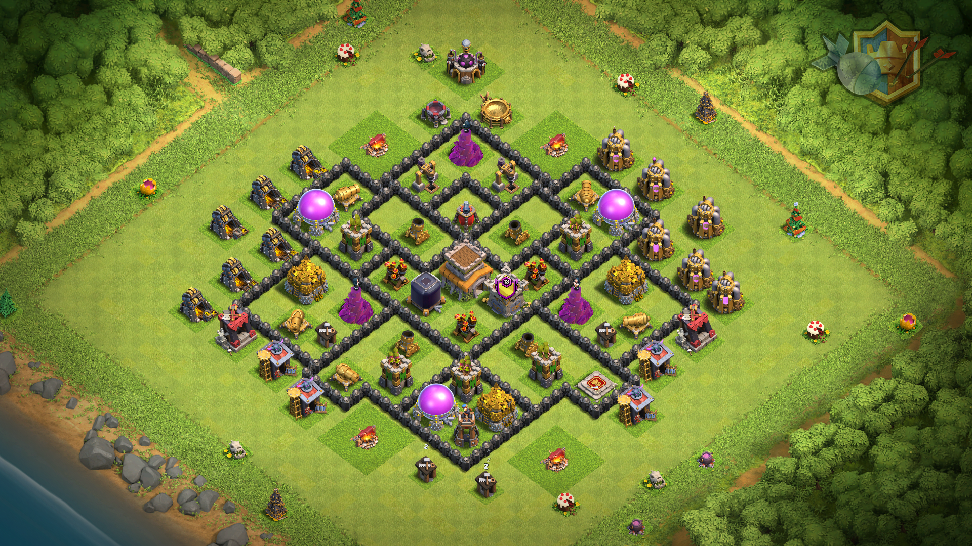 База для ратуши 8 Clash of Clans копия