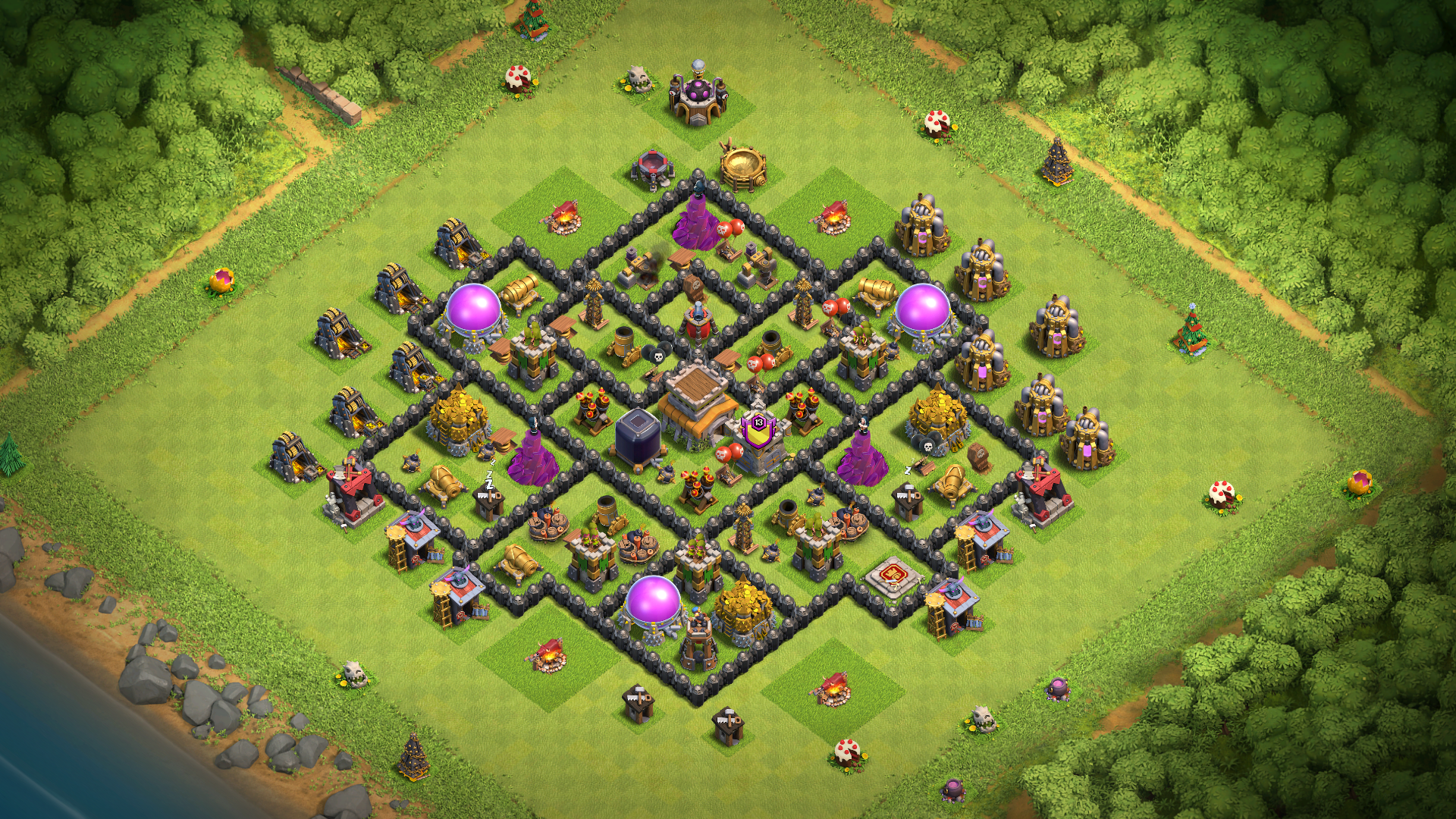 База ратуша 8 Clash of Clans