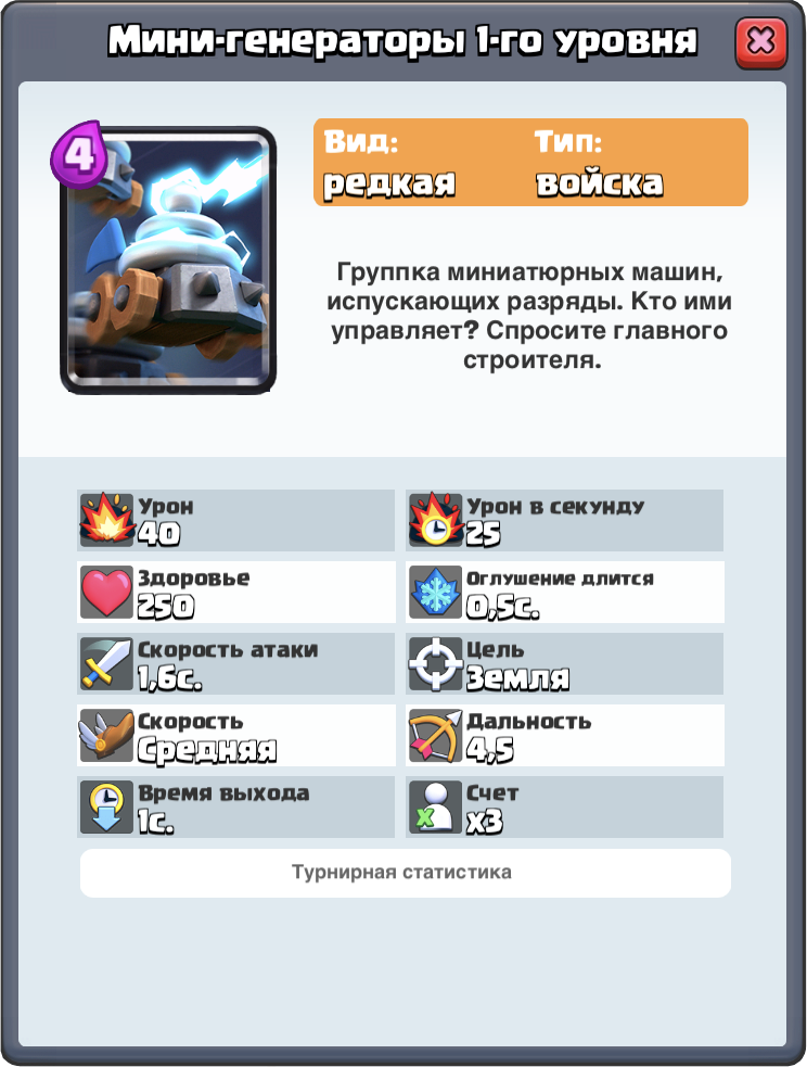 Мини-генераторы в Clash Royale