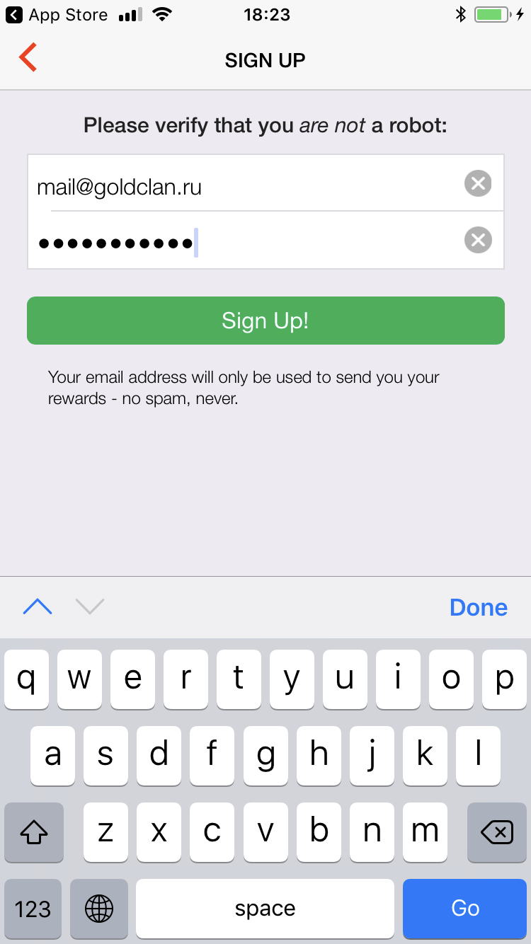 Регистрация Cash for Apps