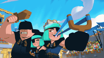 Разбойницы стреляют жвачкой в Clash Royale