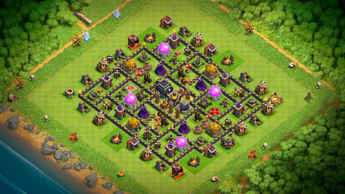 Расстановка для ТХ 9 - защищаем черный эликсир - Clash of Clans
