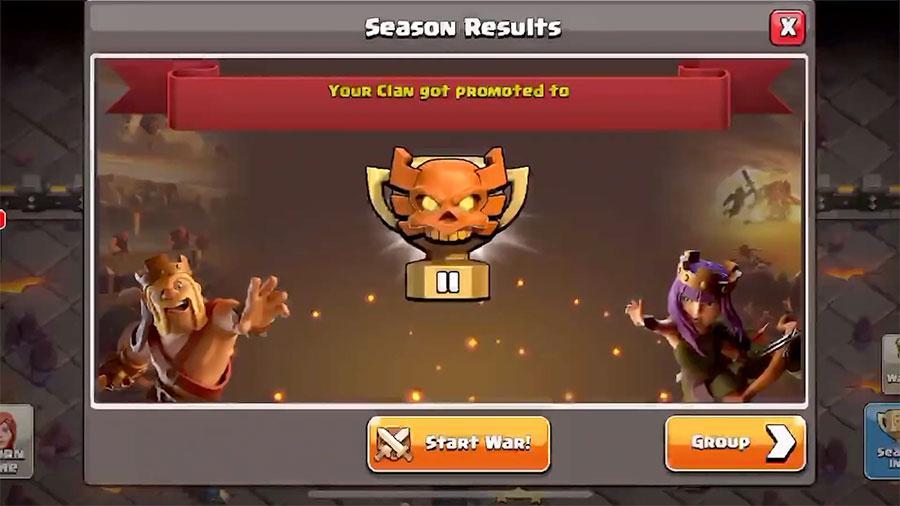 Сезон лиги кланов в Clash of Clans