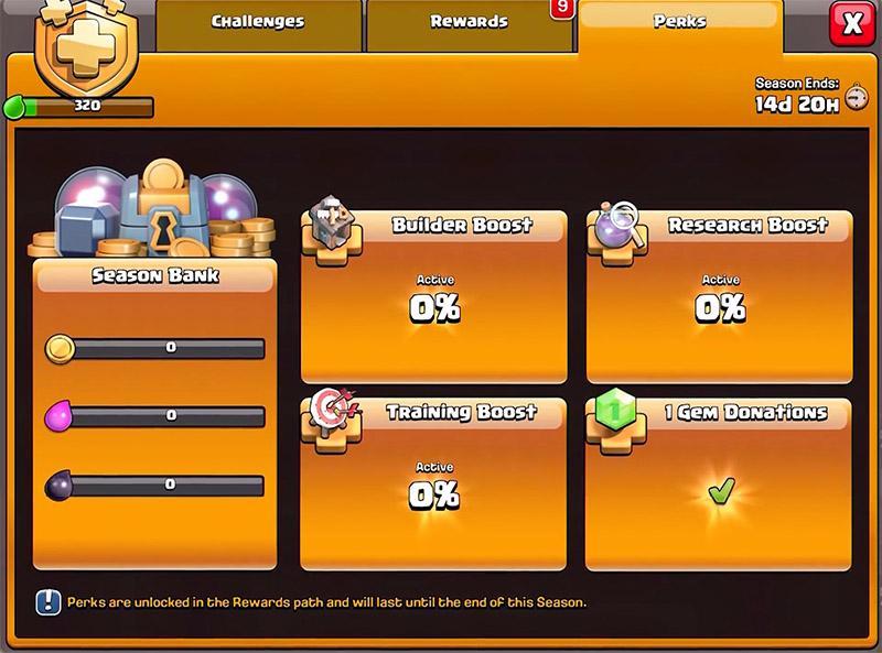 Банк сезона в Clash of Clans
