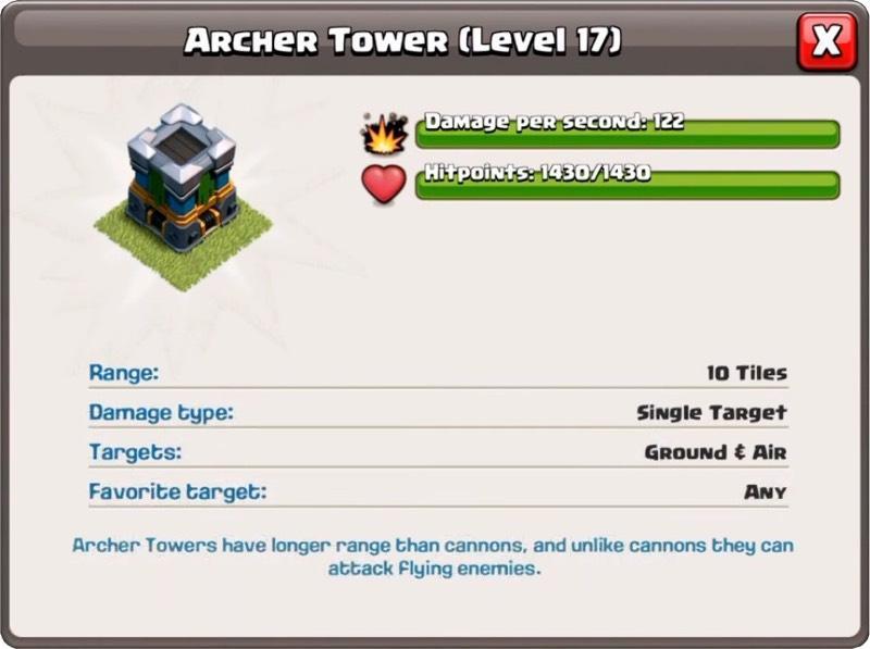 Башня лучниц 17 уровень - Clash of Clans