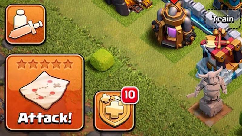 Кнопка сезонных испытаний в Clash of Clans