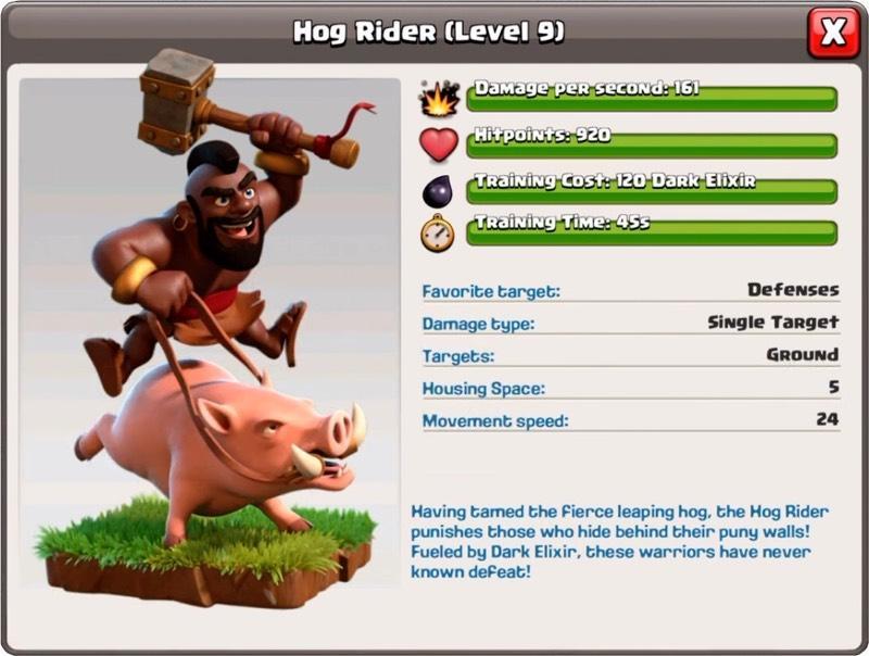 Всадник на кабане 9 уровень - Clash of Clans