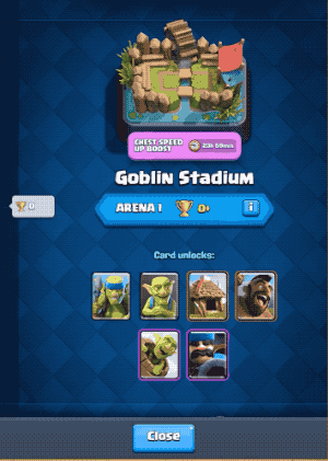 Награды на аренах в Clash Royale