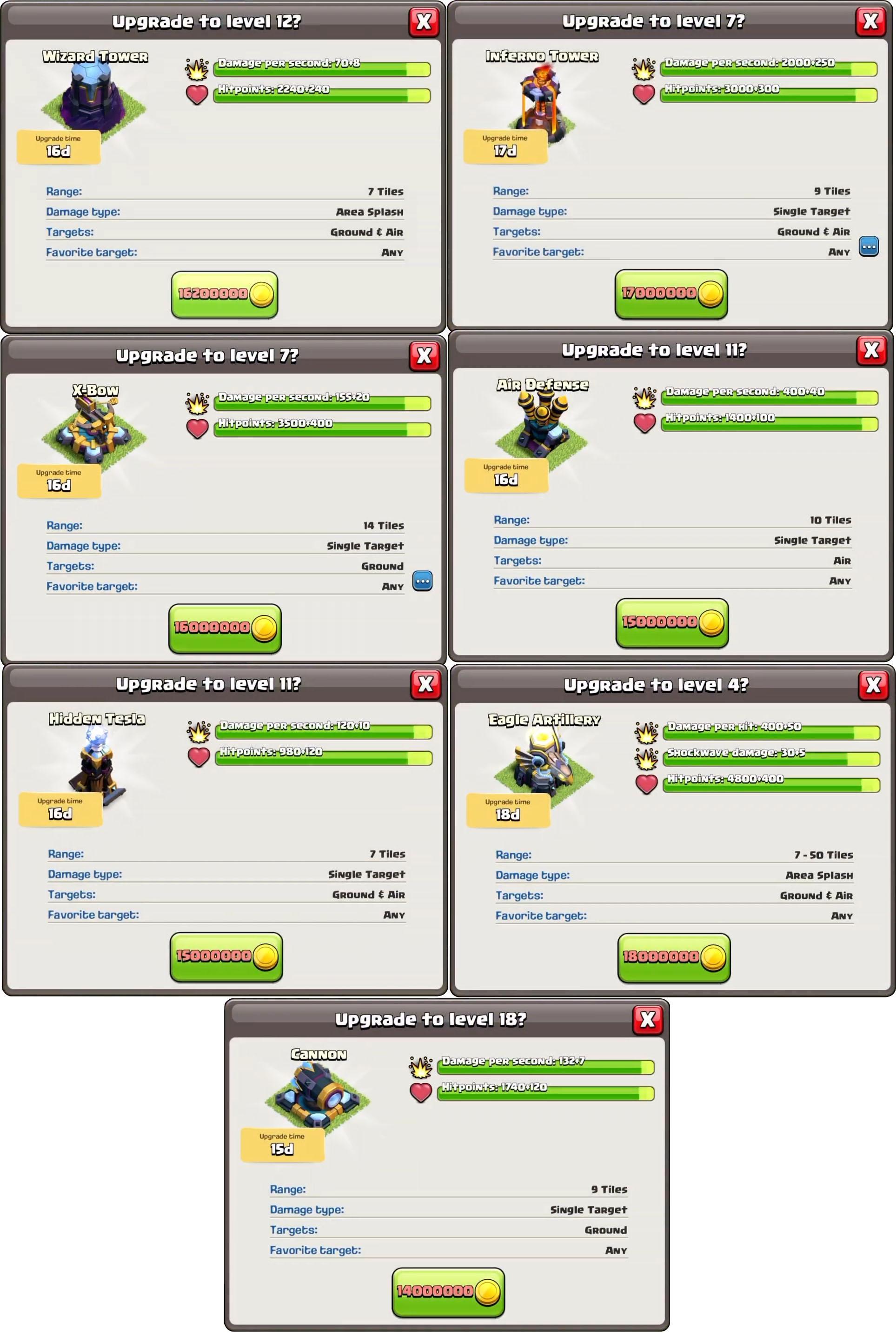 Новые уровни защитных сооружений в Clash of Clans