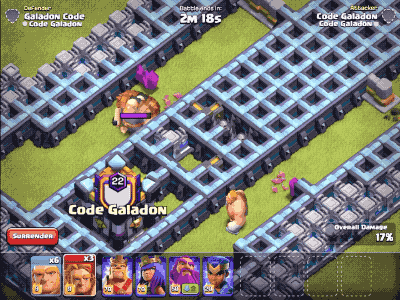 Геймплей Супергиганта в Clash of Clans