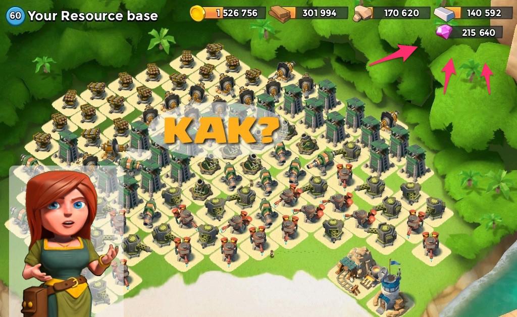 Boom Beach алмазы diamond