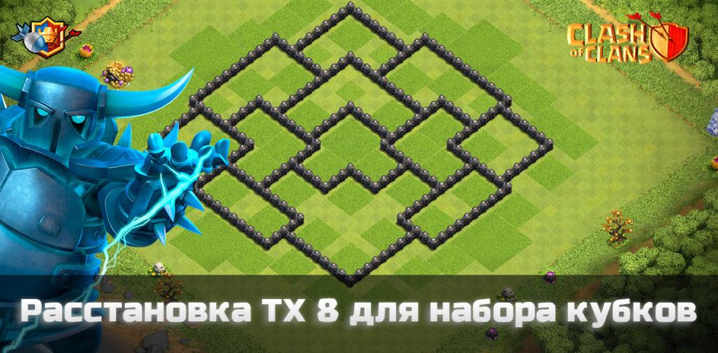 Расстановка ТХ 8 для набора кубков