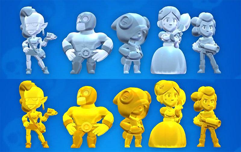 Серебряные и золотые скины в Brawl Stars