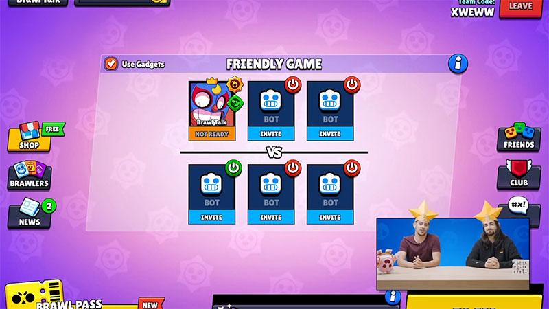Отключать ботов в Brawl Stars