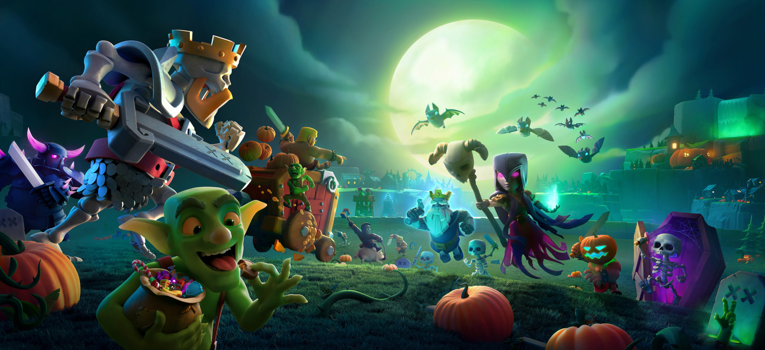 Хеллоуинский загрузочный экран в Clash of Clans 2021