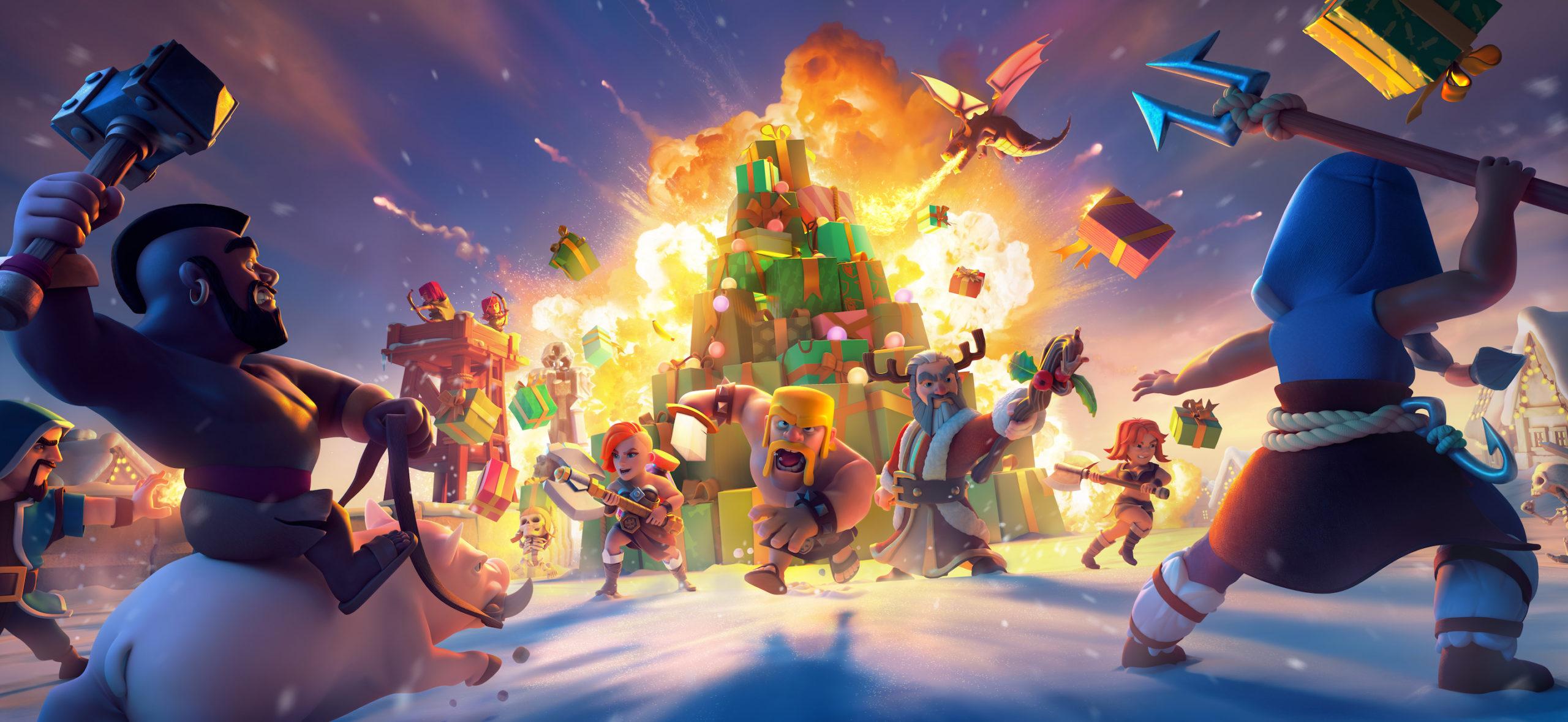 Зимний загрузочный экран Clash of Clans 2021