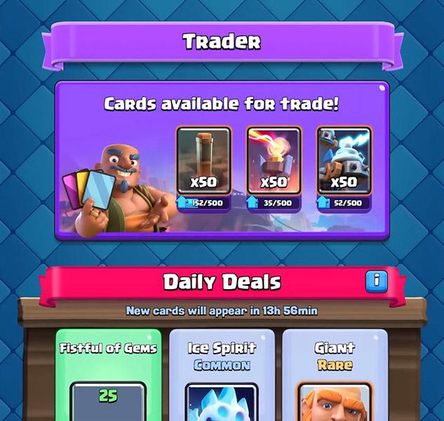 Торговец в магазине Clash Royale