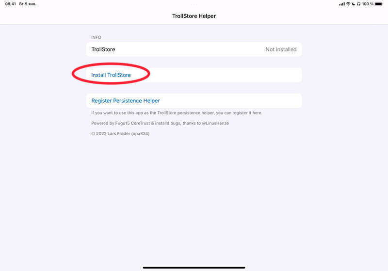 Install TrollStore