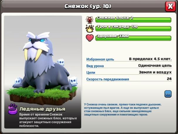 Снежок характеристики