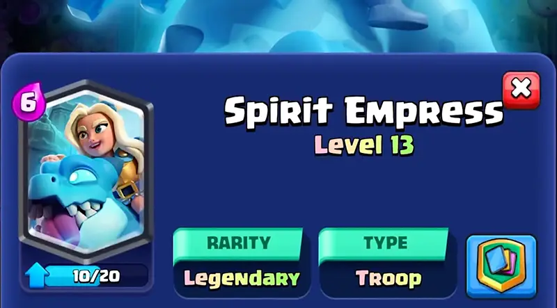 Новая легендарная карта Императрица Духов в Clash Royale